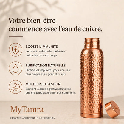 Gourde en Cuivre – MyTamra™ | L’Eau Purifiée Naturellement, Sans Plastique